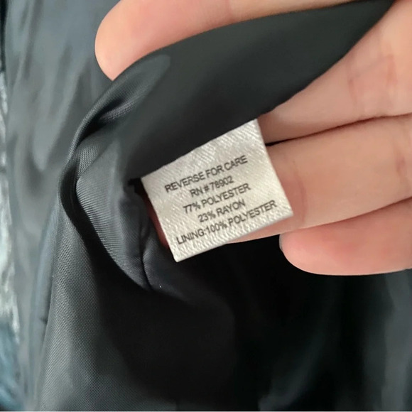 Erin London Vintage Grunge Gothic Crinkle Faux Leather Blazer Jacket Medium - Picture 11 of 14